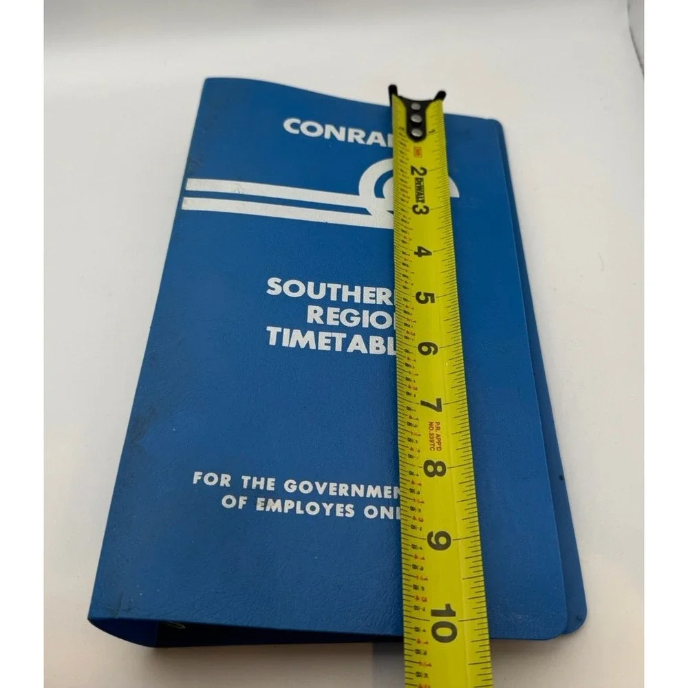 Vintage 1981 Conrail Southern Region Timetable No 2 Employee Binder 10